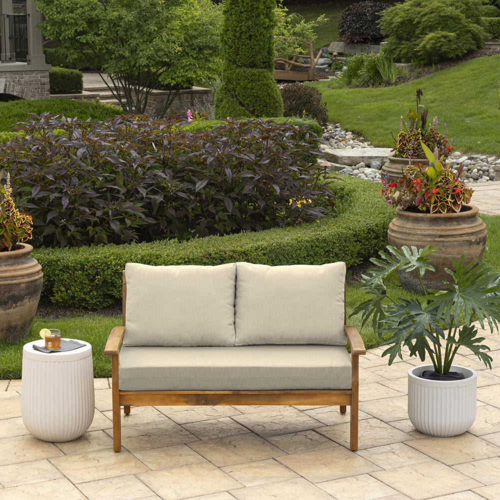 Arden Selections Outdoor Loveseat Cushion Set 48 x 24 Water Repellent Fade - Diamond Home USA