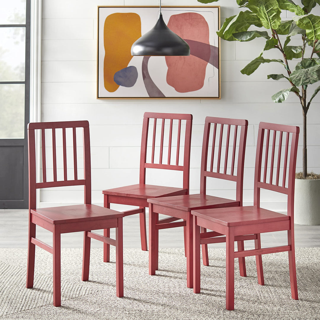 Target Marketing Systems Camden Collection Modern Slatted Back Dining Chairs Set