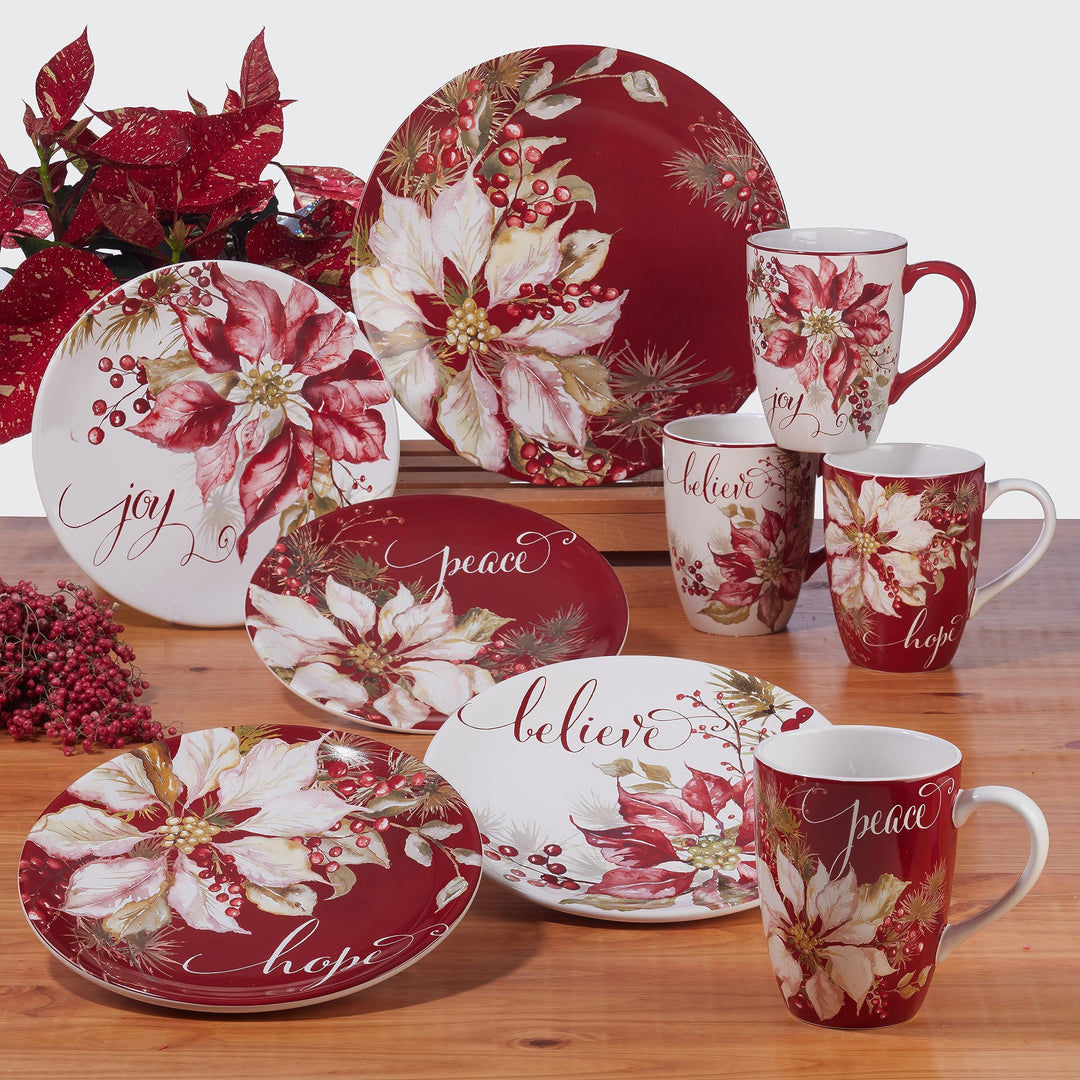 Certified International Winters Joy 16 Piece Dinnerware Set Service for 4