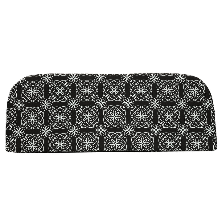 Outdoor Medallion Print Bench Seat Cushion 48 X 18 in Black 48" 18" Geometric