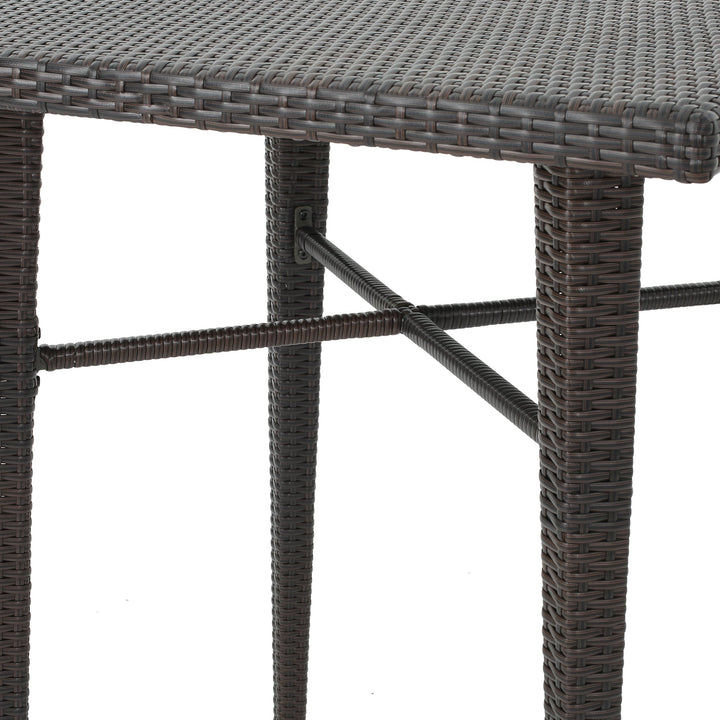 Christopher Knight Home Dominica Outdoor 32.5" Square Wicker Bar Table