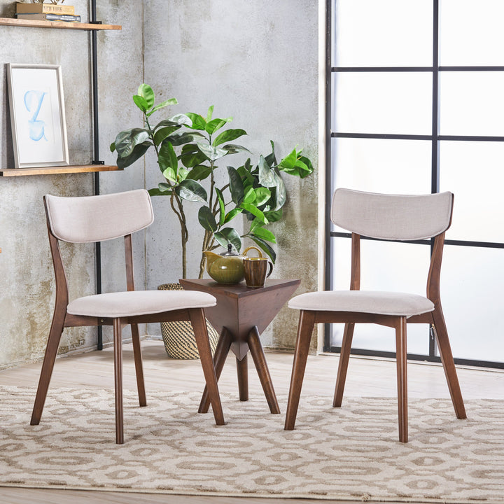 Christopher Knight Home Abrielle Mid-Century Modern Dining Chairs with Light