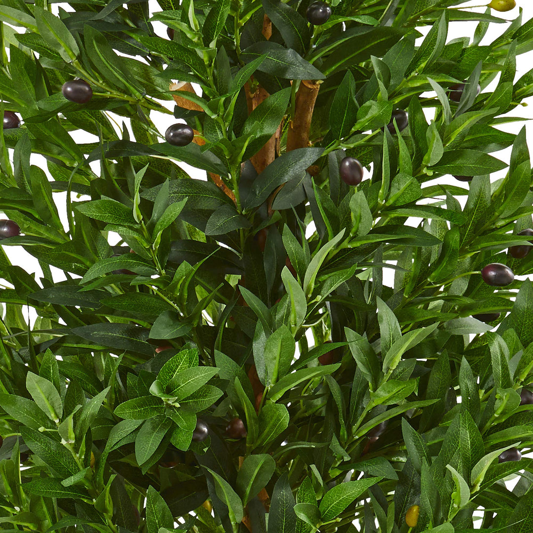 Nearly Natural 4.5ft. Olive Cone Topiary Artificial Tree UV Resistant