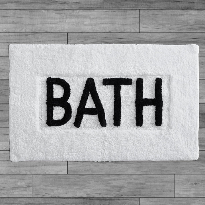 Creative Home Ideas Cotton Bath Rug - Soft Cotton Bath Mat - Bathroom Decor - White