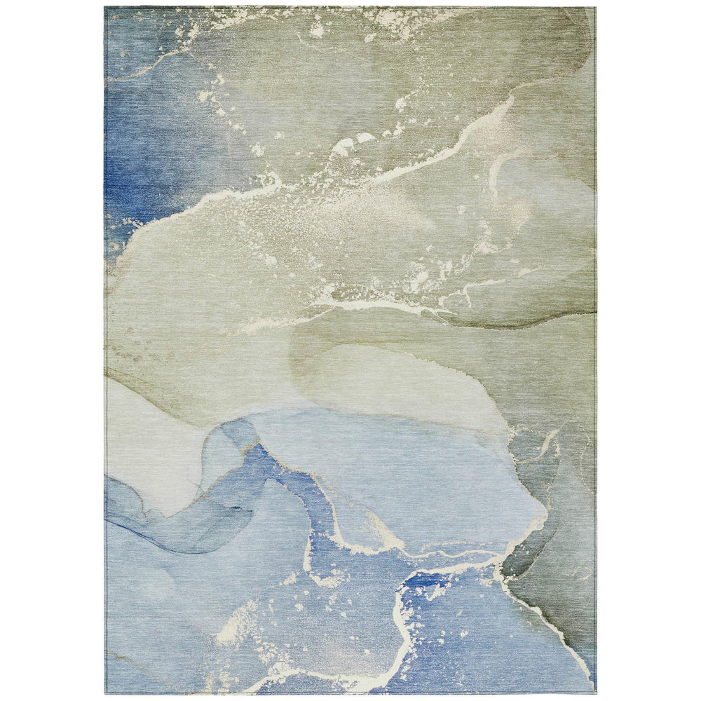 Addison Rugs Chantille ACN517 Blue 9' x 12 Indoor Outdoor Area Rug Stain Blue - 9' x 12'