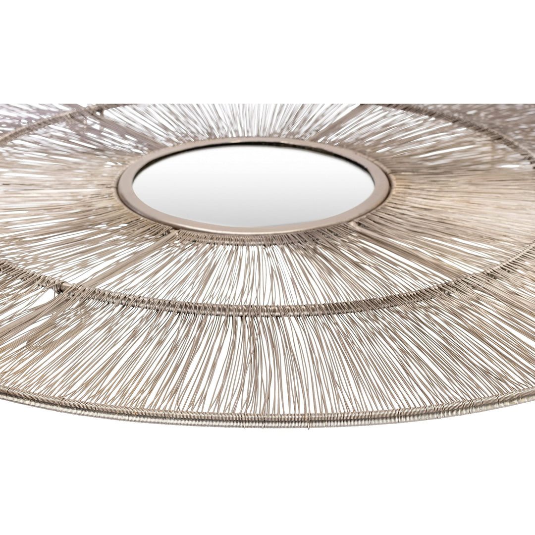 Modern Sunburst Mirror 36" h X 36" w 1.5" d Silver Contemporary Transitional