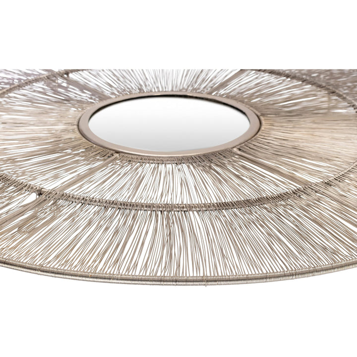 Modern Sunburst Mirror 36" h X 36" w 1.5" d Silver Contemporary Transitional