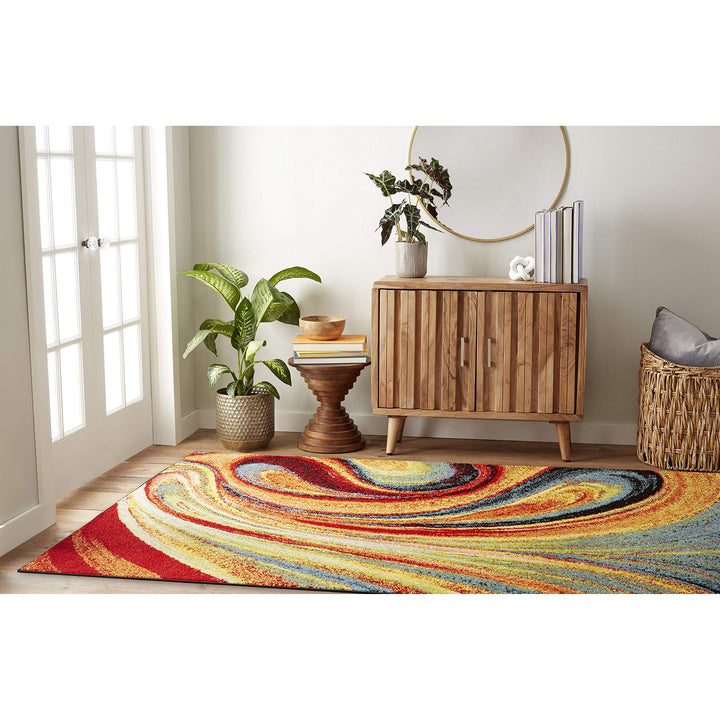 Home Dynamix Adja Modern Area Rug Splash (9'2" x 12'5") 9'2"x12'5" - Red/Blue