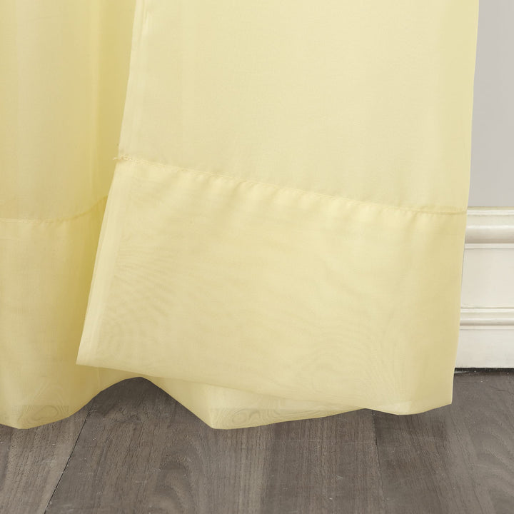 59inch 1 Piece Sheer Voile Curtain Single Panel Glam Solid Window Drape