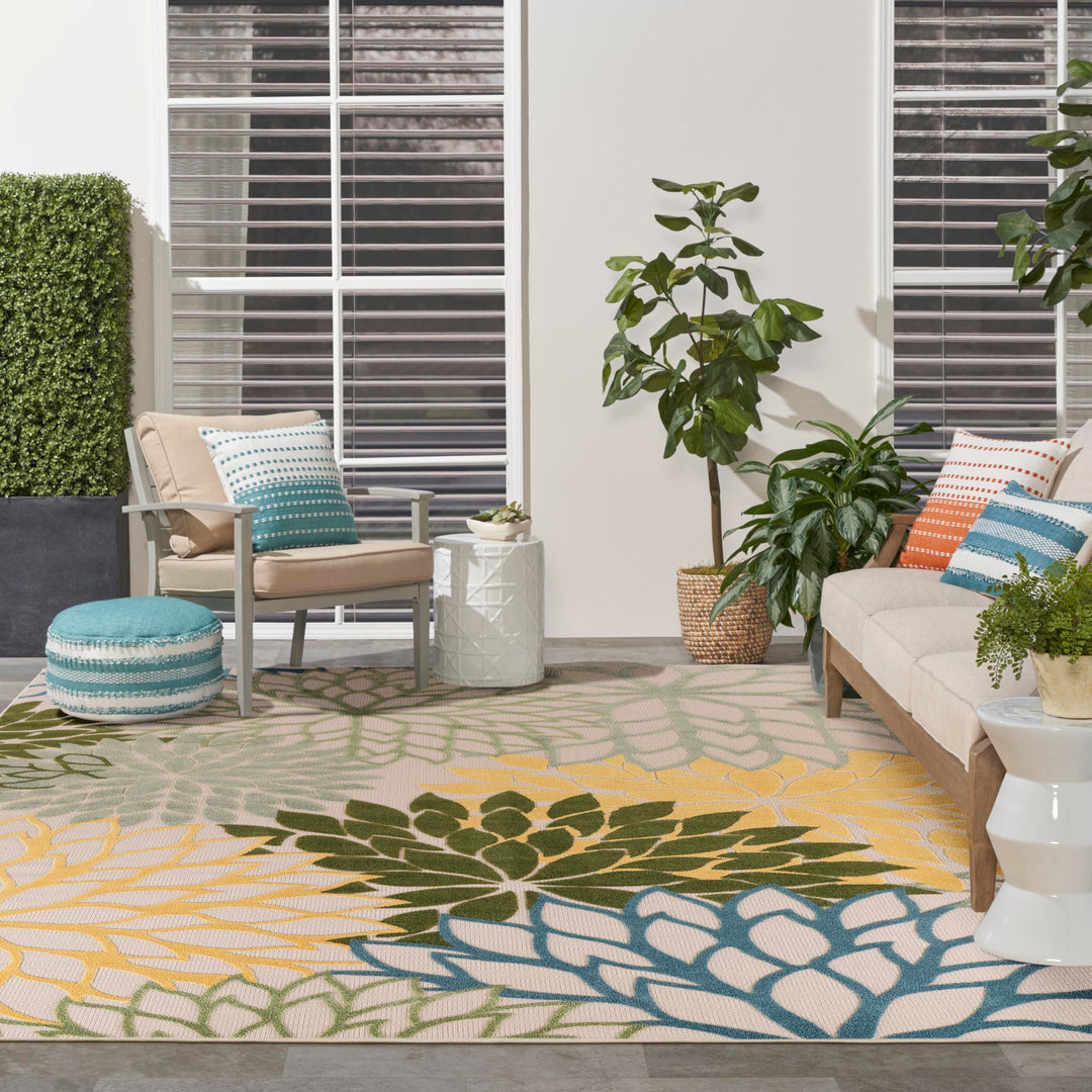 Nourison Aloha Floral Modern, Indoor/Outdoor Area Rug