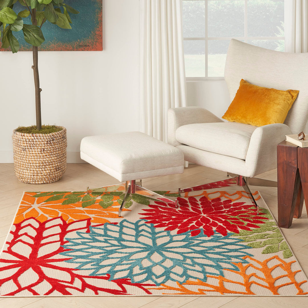 Nourison Aloha Floral Modern, Indoor/Outdoor Area Rug