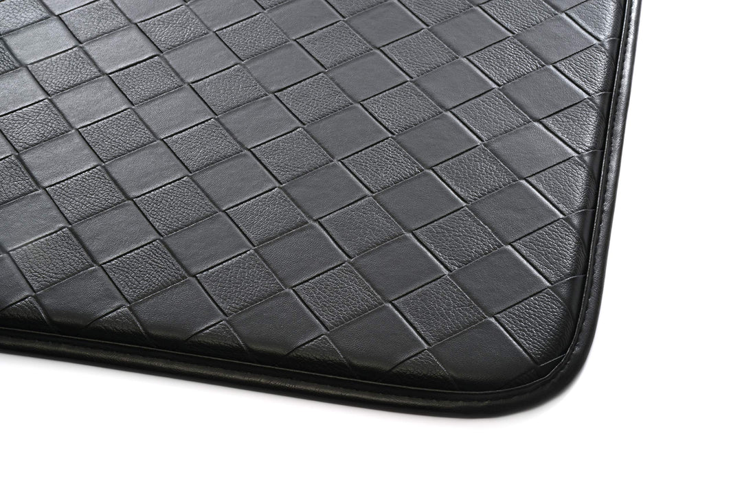 Stephan Roberts Anti-Fatigue Kitchen Faux Leather Non-Skid Cushioned Comfort Mat Black