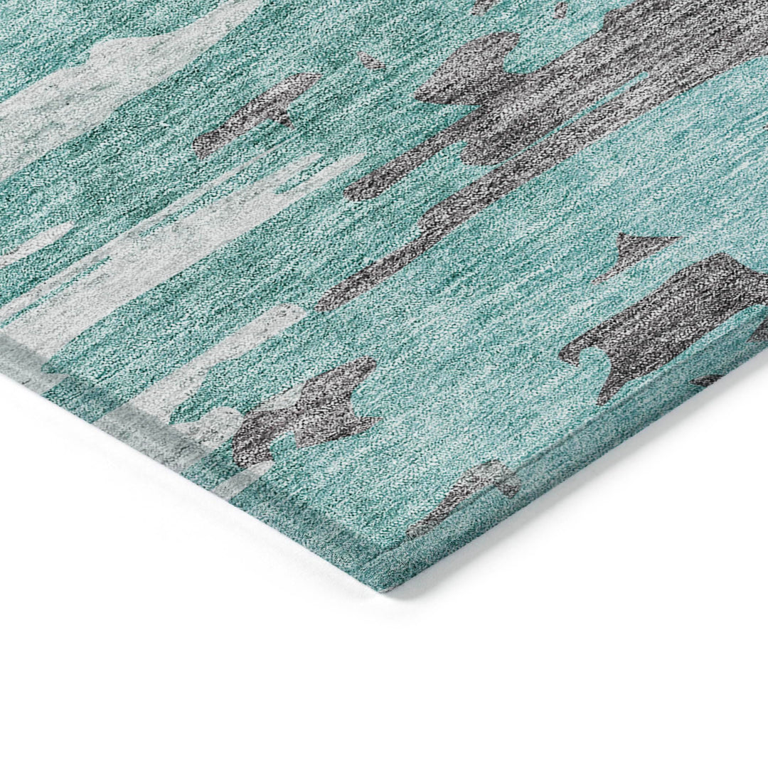 Addison Rugs Chantille ACN704 Teal 5' x 7'6" Indoor Outdoor Area Rug Easy - Diamond Home USA