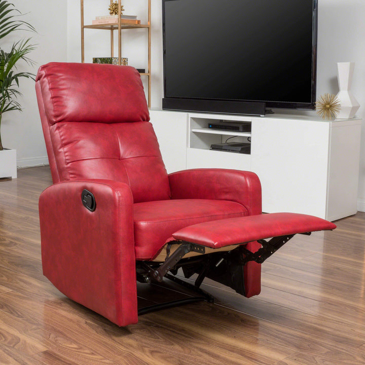 Christopher Knight Home Samedi PU Recliner Oxblood