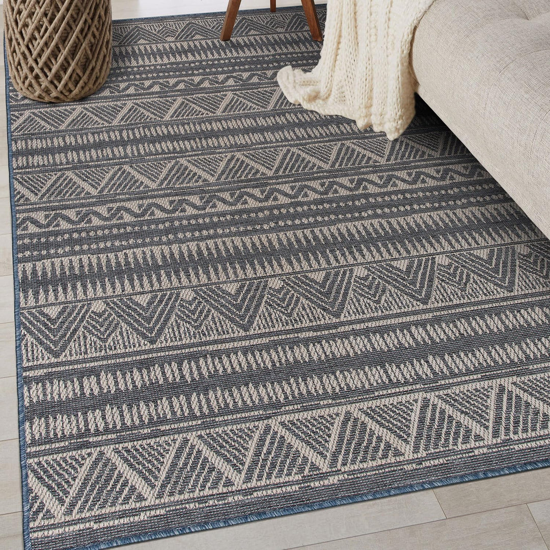 Rugshop Geometric Bohemian Indoor Outdoor Rug - Bohemian Area Rug/Outdoor Rug 5' x 7'