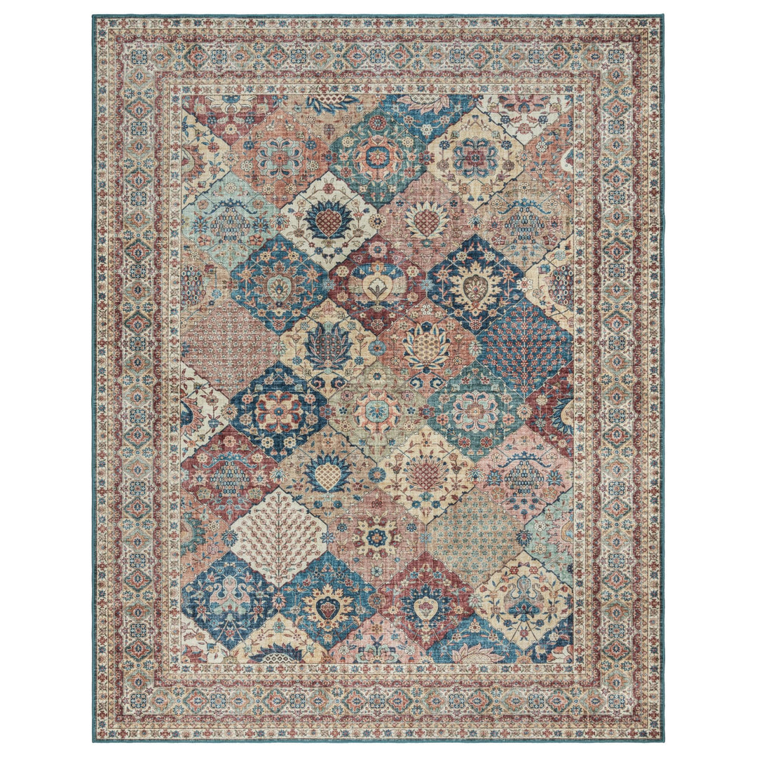 Gertmenian ed Indoor Boho Area Rug - Non Slip Ultra Thin Super Strong 6'x9' - Cinzia