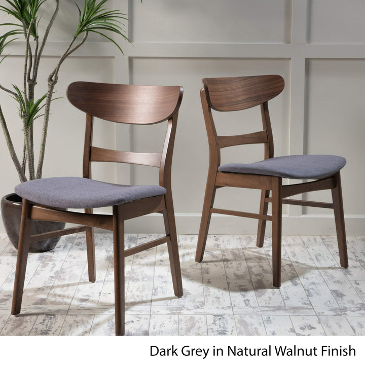 Christopher Knight Home Idalia Dining Chairs 2-Pcs Set Dark / Oak Finish