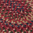 Oval Farmhouse Rug Braided Weave Oblong Area Rug Reversible