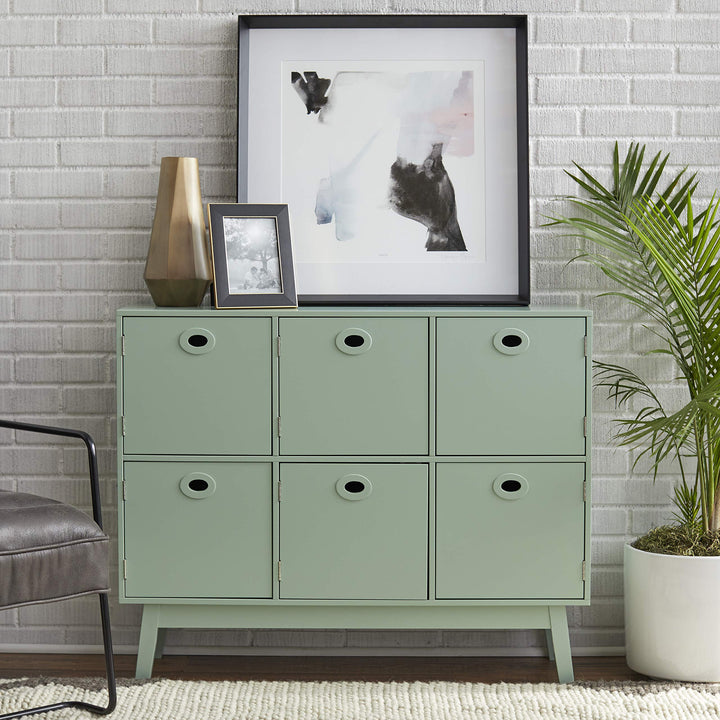 Target Marketing Systems Jamie Modern Storage Kitchen Cabinet 6 Drawers Mint Mint Green