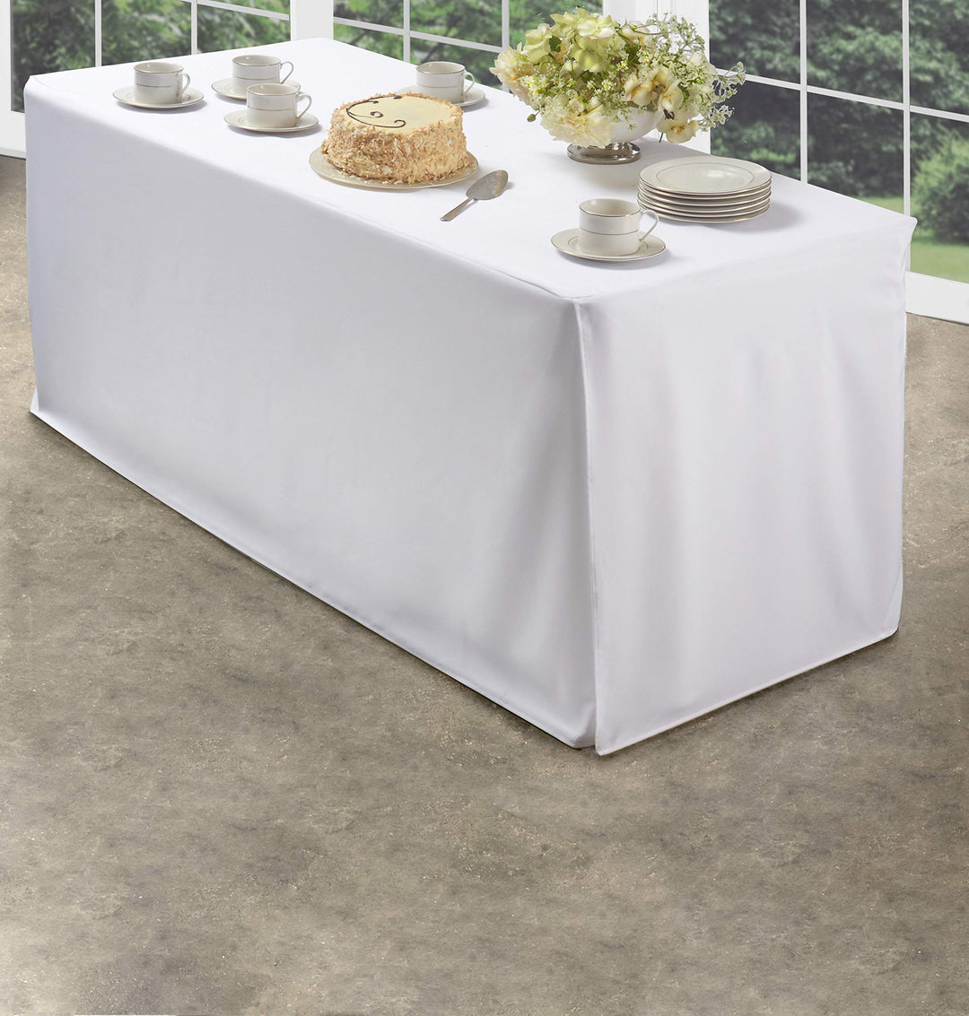 Folding Table Cover Fitted Tablecloth for 4-Foot Folding Table