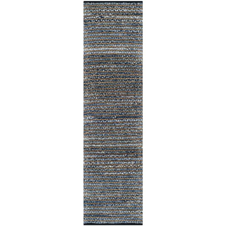 SAFAVIEH Cape Cod Collection Runner Rug - 2'3" x 8' Blue Handmade Flat Weave