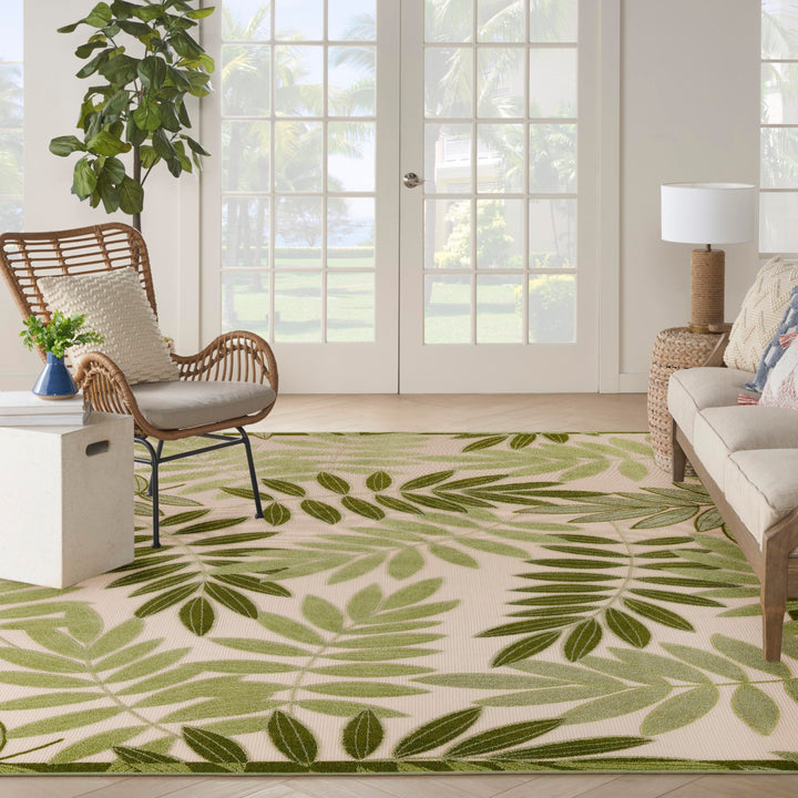 Nourison Aloha Leaf Print Vibrant Indoor/Outdoor Area Rug