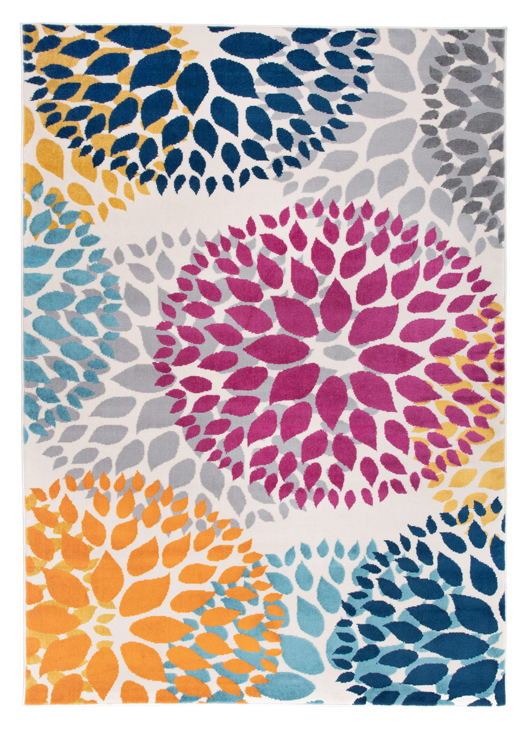 Rugshop Modern Floral Circles Area Rug