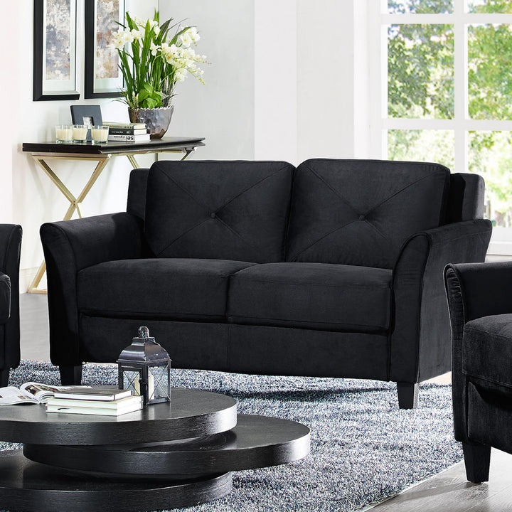 Lifestyle Solutions Harrington Loveseat 57.9"W x 31.5"D x 32.7"H Black