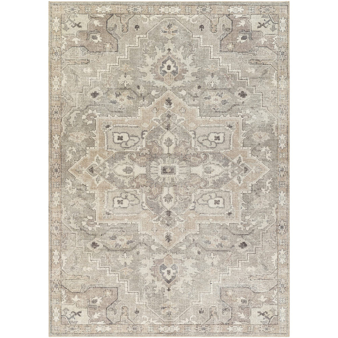 Livabliss x Becki Owens Elle Medallion Area Rug 7'10" x 10' Light Grey