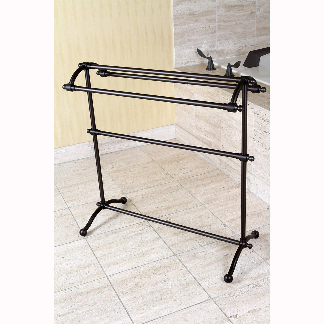 Standing Pedestal Towel Holder Bronze Tiered Drying Rack Tower Bar Stand Hanging