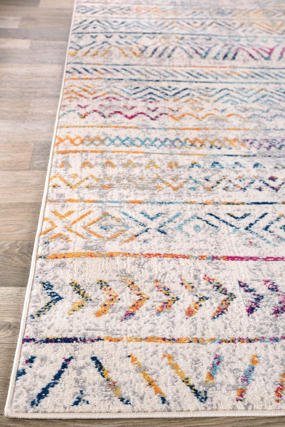 Rugshop Geometric Boho Rug Perfect for high traffic areas of your Living Room -