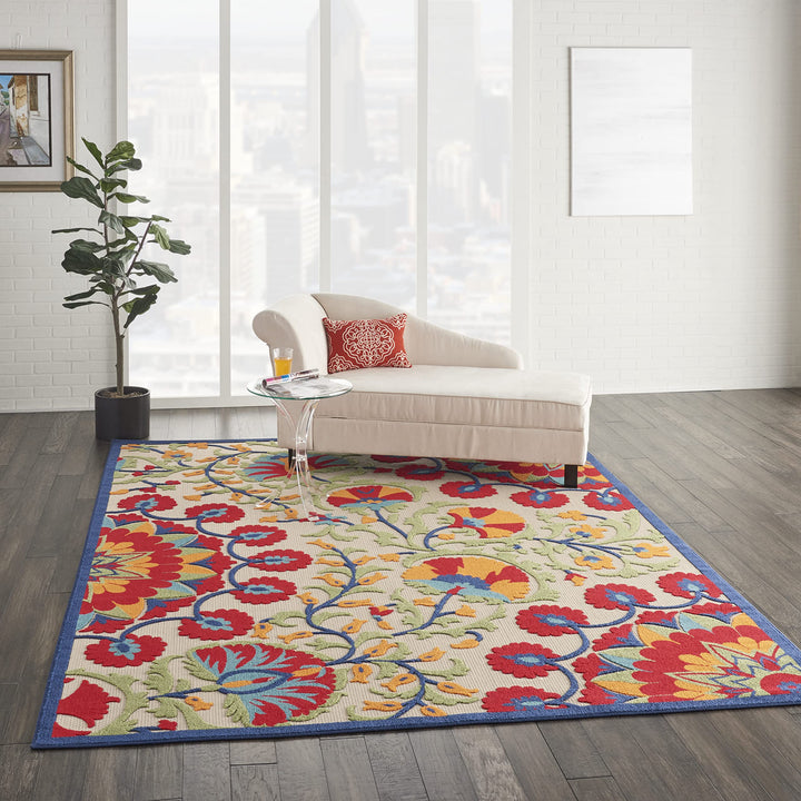 Nourison Aloha Modern Multicolor Floral Botanical Area Rug