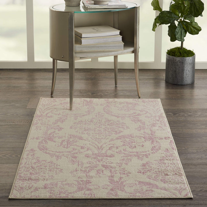 Nourison Jubilant Vintage Farmhouse Damask Area Rug