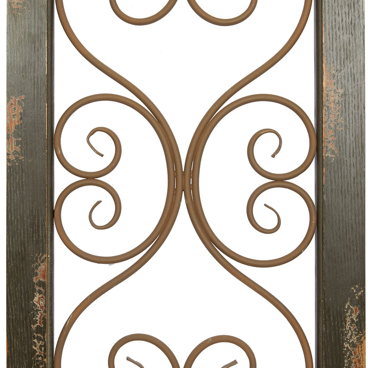 Brown Iron Rustic Wall Ornamental 48 X 15 1 Brushed