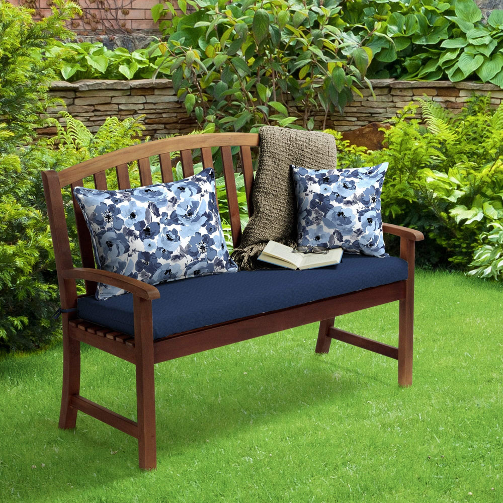 Arden Selections DriWeave Sapphire Leala Outdoor Bench Cushion - 17 in L x 46 in - Diamond Home USA