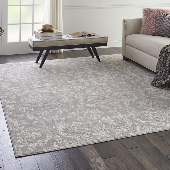 Nourison Jubilant Vintage Farmhouse Damask Area Rug