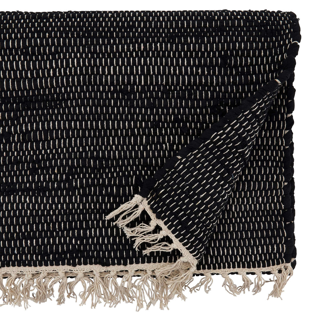 Design Table Runner Black Cotton