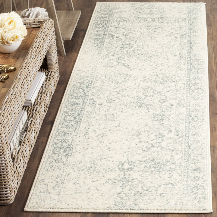 SAFAVIEH Adirondack Collection Runner Rug - 2'6" x 8' Ivory & Slate Oriental