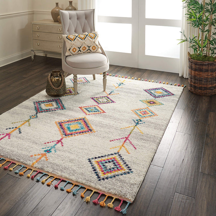 Nourison Moroccan Casbah Tribal Tassel Area Rug