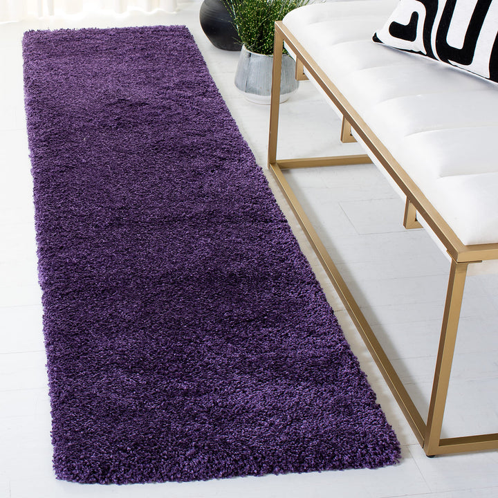 SAFAVIEH Milan Shag Collection Runner Rug - 2' x 12' Purple Solid Design