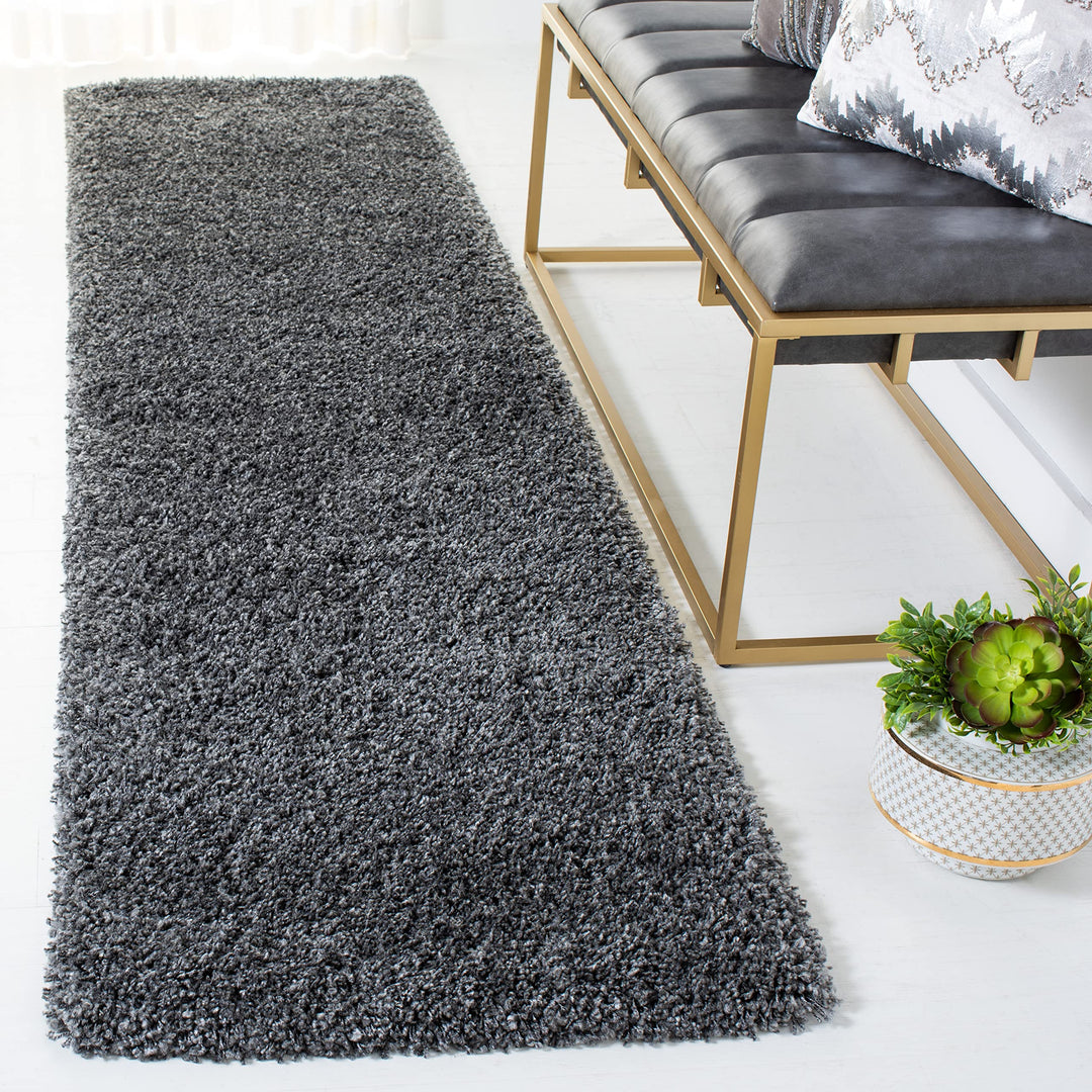 SAFAVIEH California Shag Collection Runner Rug - 2'3" x 13' Dark Grey