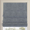 Sun Zero Seraphina Textured 100% Blackout Cordless Roman Shade 31" x 64" Blue 31" x 64" - Blue