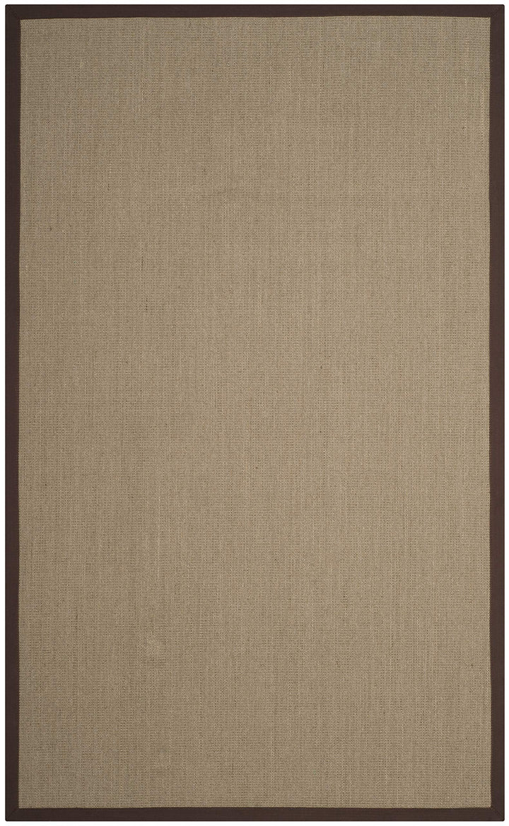 SAFAVIEH Natural Fiber Collection Area Rug - 5' x 8' Sage & Brown Border Sisal