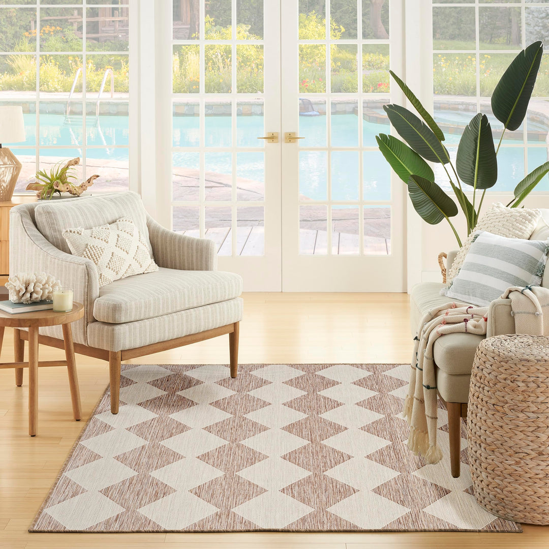 Nourison Positano Indoor/Outdoor Geometric Area Rug