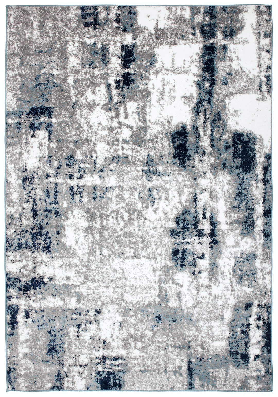 Rugshop Contemporary Abstract Distressed Area Rug 7'10" x 10' Blue