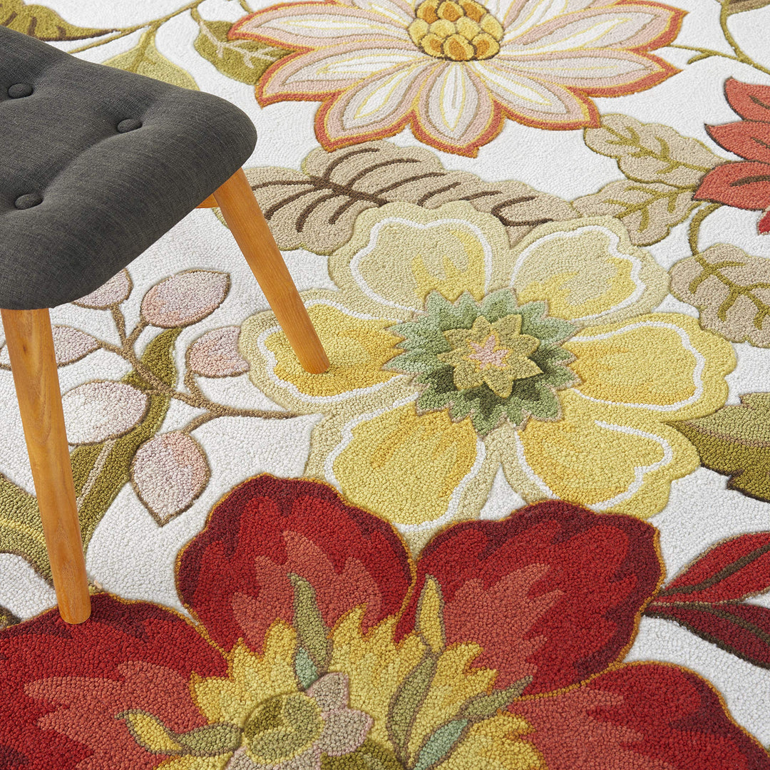 Nourison Fantasy Area-Rug Modern Floral Bed Room Living Room