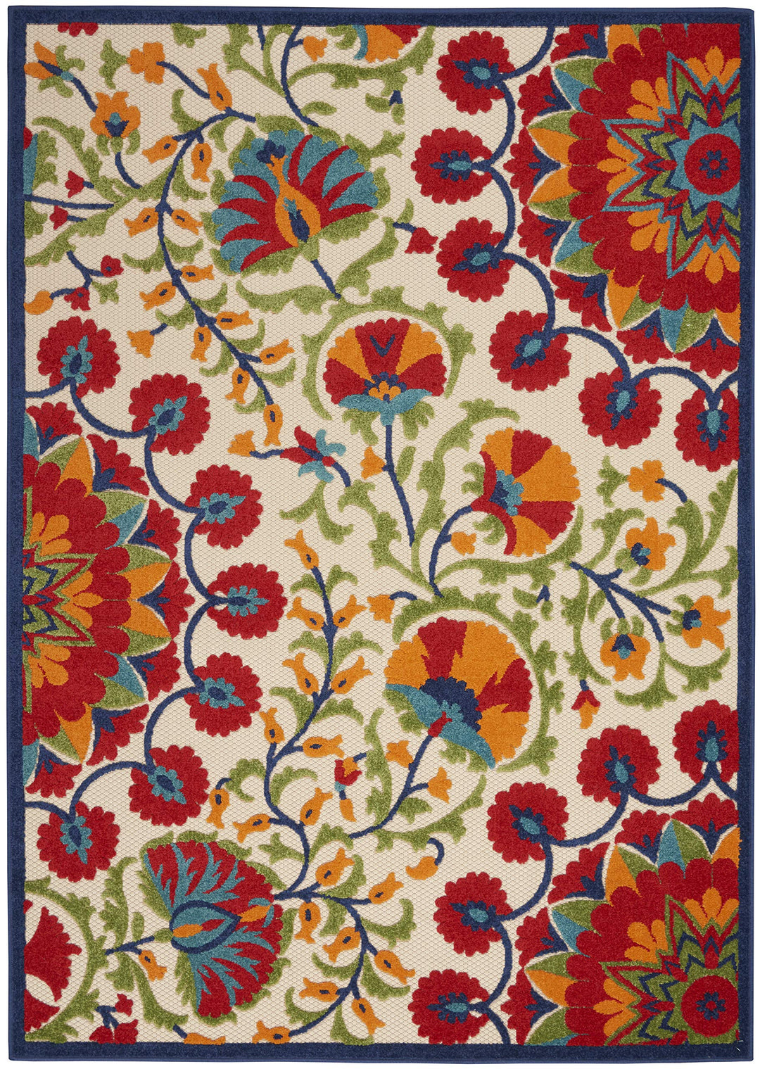 Nourison Aloha Modern Multicolor Floral Botanical Area Rug