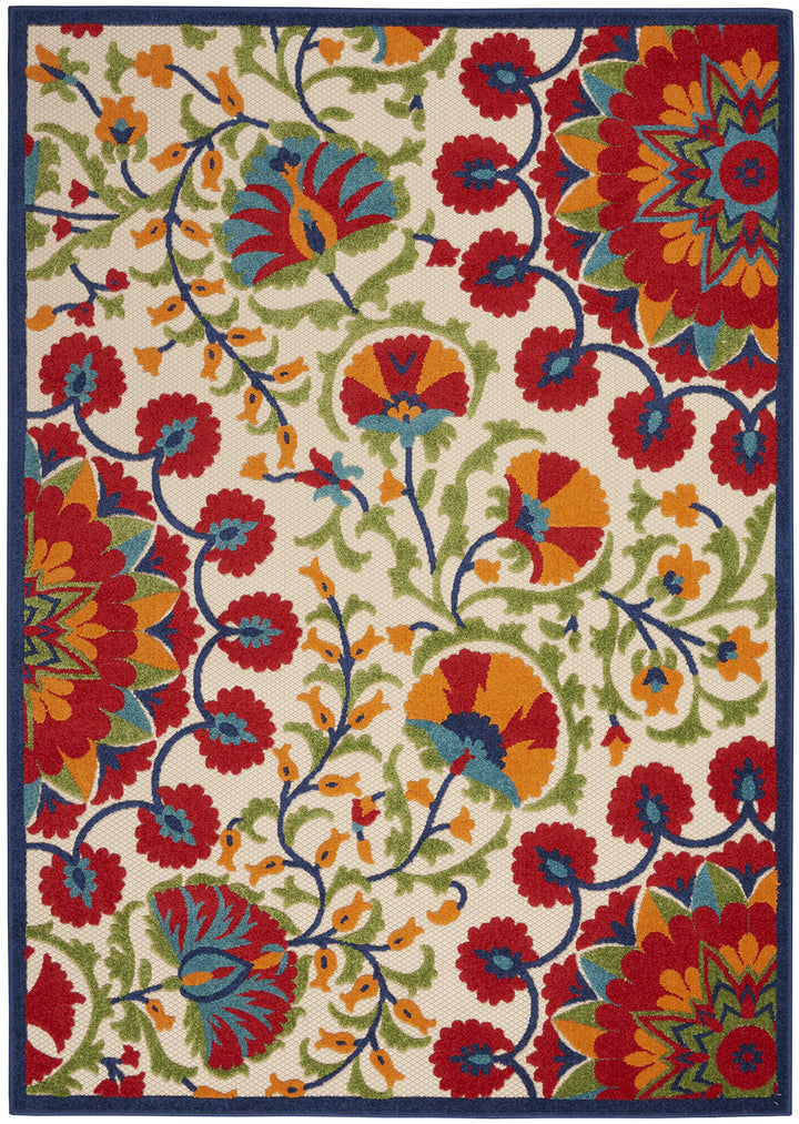 Nourison Aloha Modern Multicolor Floral Botanical Area Rug