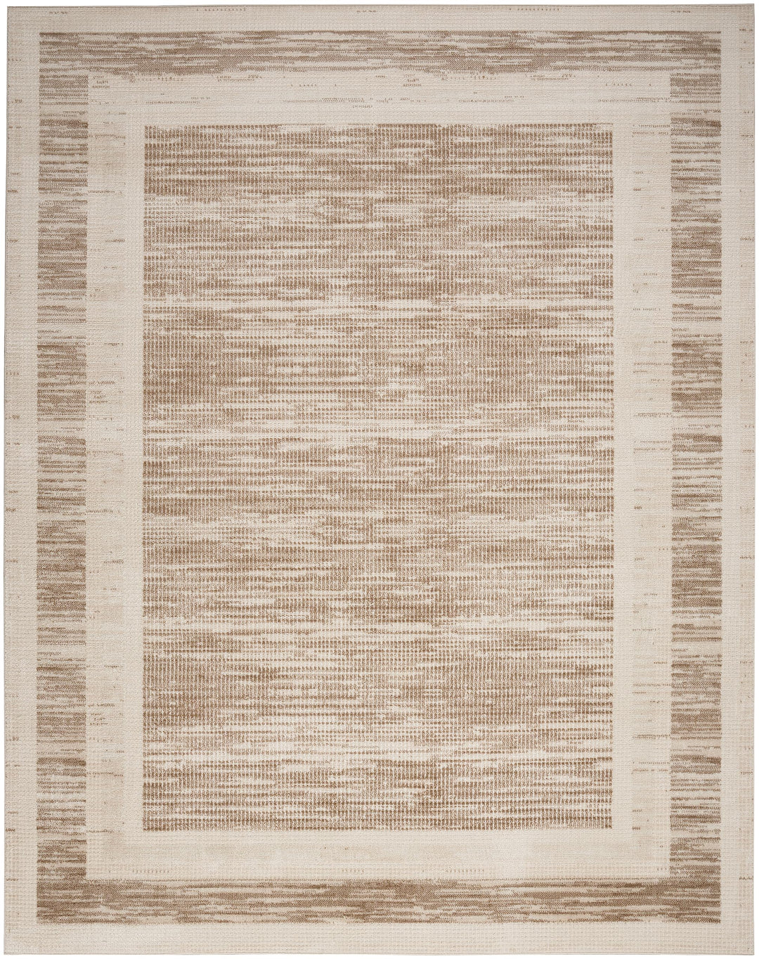 Nourison Serenity Home Contemporary Mocha Ivory 5'3" x 7'3" Area -Rug Easy