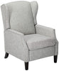 Christopher Knight Home Wescott Weyland Wingback Traditional Fabric Recliner Light Gray Tweed